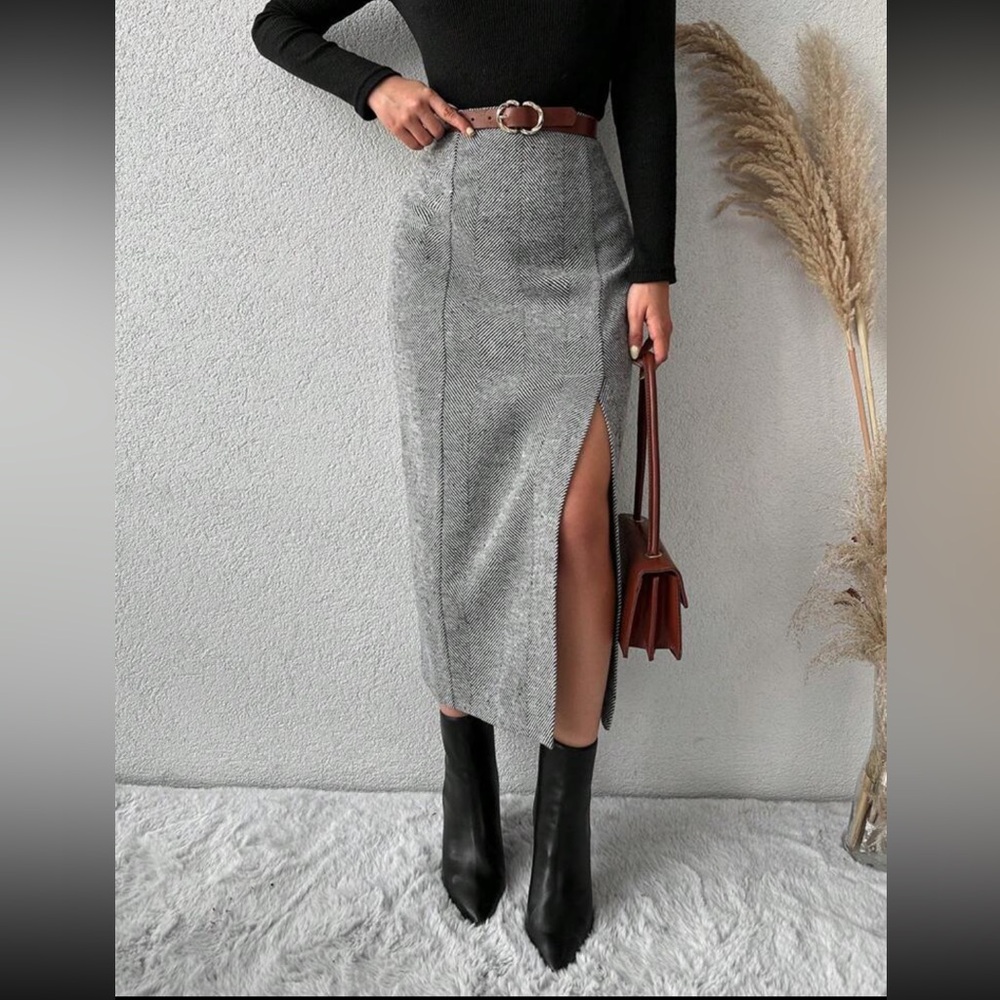 NWT SHEIN High Waist Split Thigh Skirt